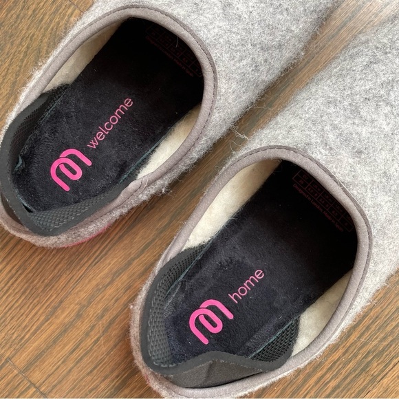 mahabis Classic Larvik Light Grey Grey Wool Slipper - Picture 9 of 12